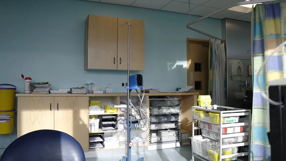Chemotherapy day-care room where treatment after surgery is given