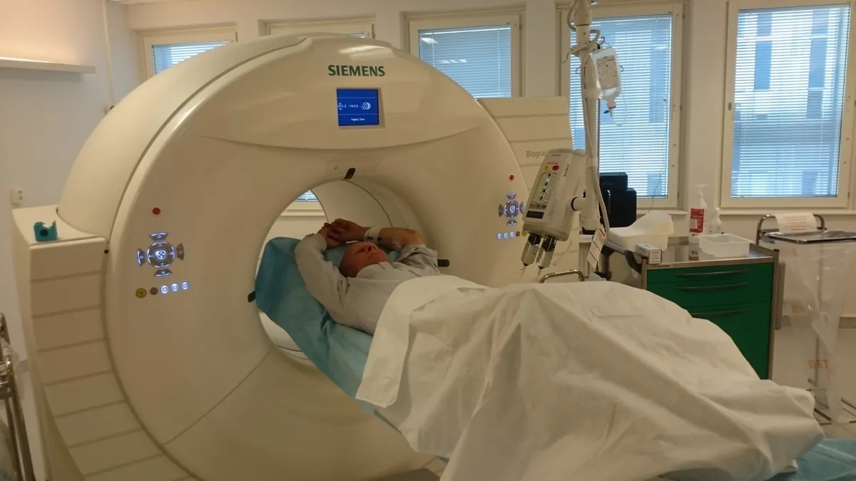 CT scanner used to check how stage 4 cancer is responding to chemotherapy