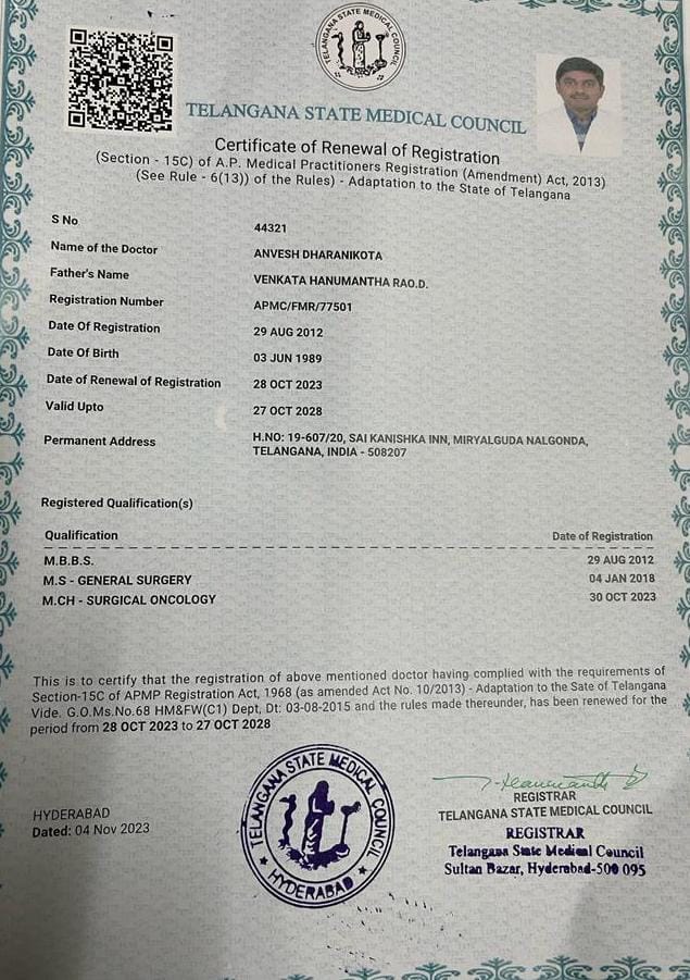 MBBS Certificate
